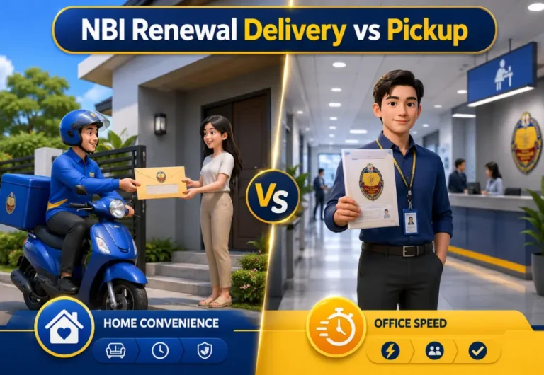 NBI Renewal Delivery vs Pickup