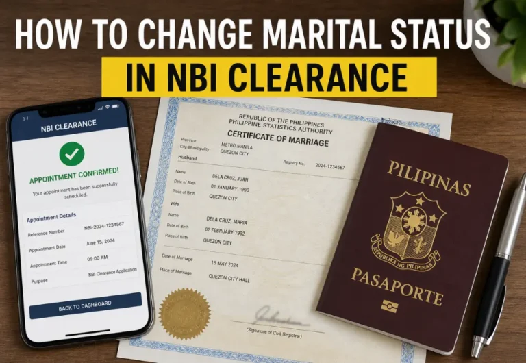 How to Change Marital Status in NBI Clearance (NBI Change Status Requirements for Married Women) 7 how to change marital status in nbi clearance